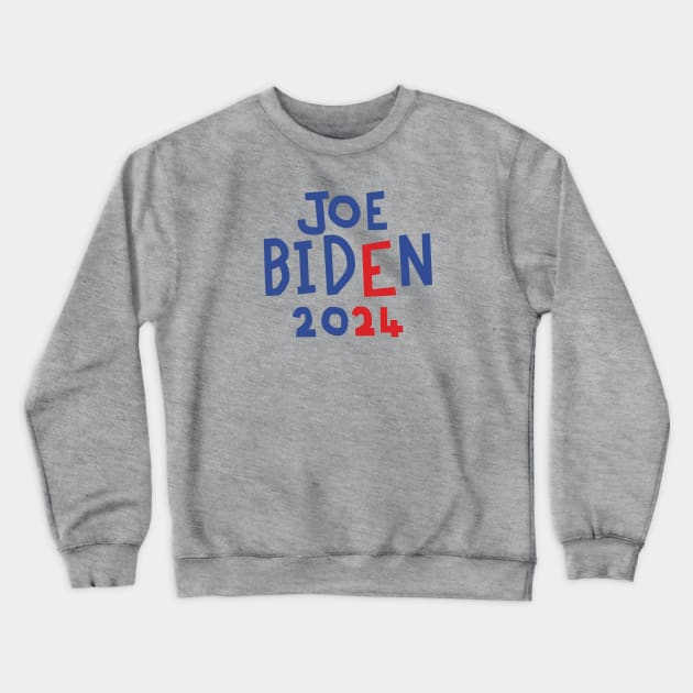 Joe Biden for President 2024 Crewneck Sweatshirt by ellenhenryart